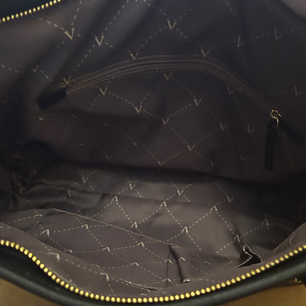 Vince Camuto Black Tote with Gold Accents - Picture 3 of 8